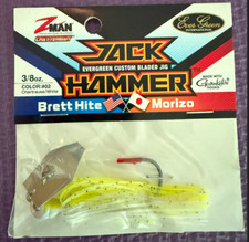 Z-man Evergreen Jack Hammer Chatterbait 3/8 oz Chartreuse/White Shad