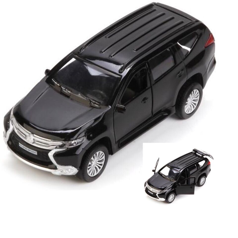 Voiture Miniature Mitsubishi Pajero Sport 1/36 - Technopark - Noire - Diecast - Modèle Collection
