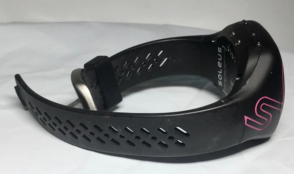 SOLEUS GPS VIBE SG102-011 женщин черный и розовый w/зарядный кабель работает без коробки - Изображение 3 из 4