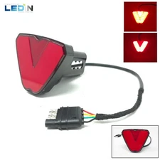 2" Receiver Tow Hitch Brake Sequential Signal Light Cover Red Reflector F1 Style