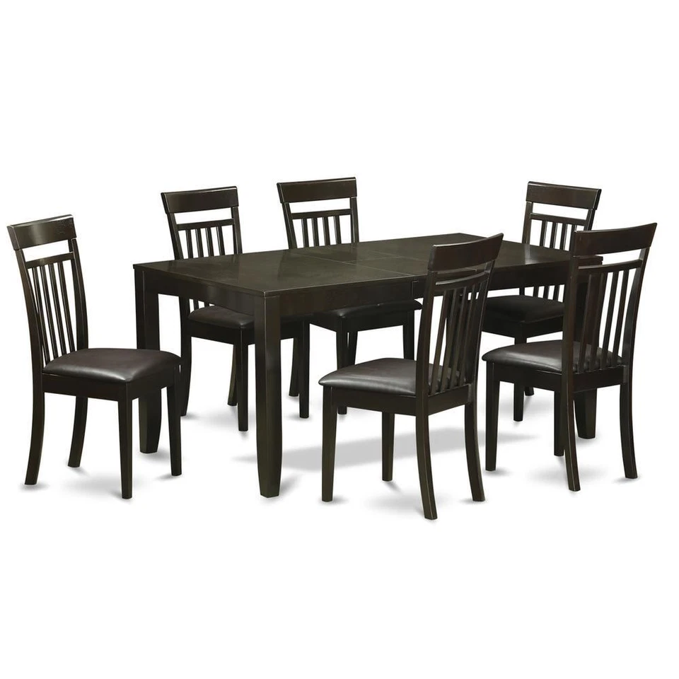 7  Pc  Dining  room  set-Table  with  Leaf  and  6  Dining  Chairs - Image 4 of 4