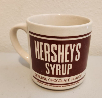 Vintage,Genuine Hershey Syrup Chocolate Brown Coffee Cup/Mug Made in England