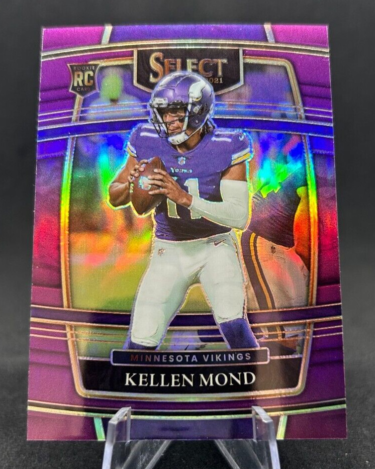 Kellen Mond 2021 NFL Panini Select 20/75 Purple Prizm Concourse Level RC #64