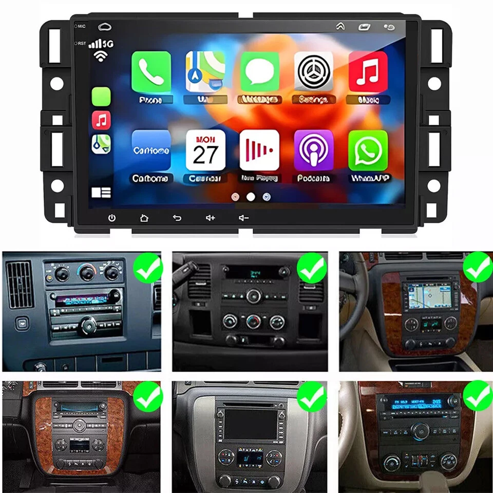 Rádio estéreo automotivo Apple Carplay GPS WIFI para Chevy Silverado 1500 2500HD 2007-13 - Imagem 4 de 4