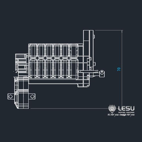 LESU 3Speed Transmission Gearbox Transfer Case for Tamiya 1/14 RC Tractor Truck - 第 4/5 張圖片
