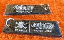 ST. Pauli Relentless Schlüsselanhänger, Filz, Neu, OVP, Energy Drink Totenkopf 