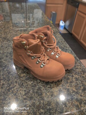 FILA DIVINER Boys ankle boots shoe size tan faux leather upper lace up 