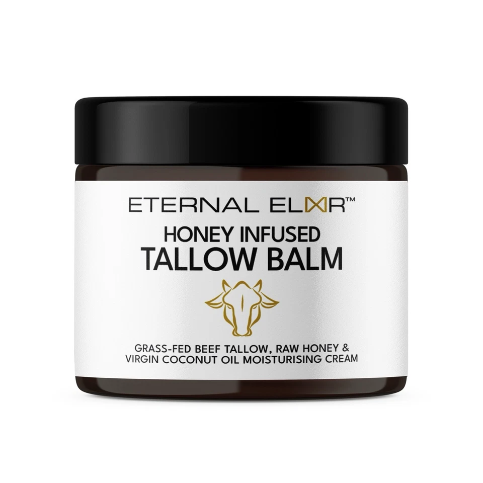 Organic Tallow Honey Balm | Grass-Fed Beef Tallow | Raw Honey | Coconut Oil - image 2 of 4