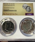 1963 Franklin Half PF69 & 1964 Kennedy Half PF69, End Of An Era NGC 90% Silver