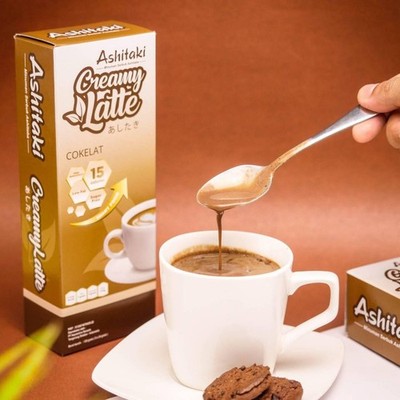 KP Ashitaki Creamy Chocolate Latte Powder Diet Friendly Drink 1 Pack (5 Sachets)
