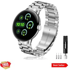 Fashion-Forward Beaded Metal Band for Google Pixel Watch 1-4, 41mm - Gift-Ready