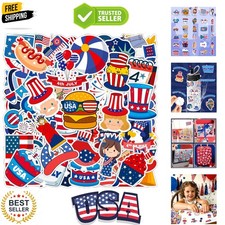 4th of July Stickers - 4th of July Outfits for Women, 100Pcs Patriotic Sticke...