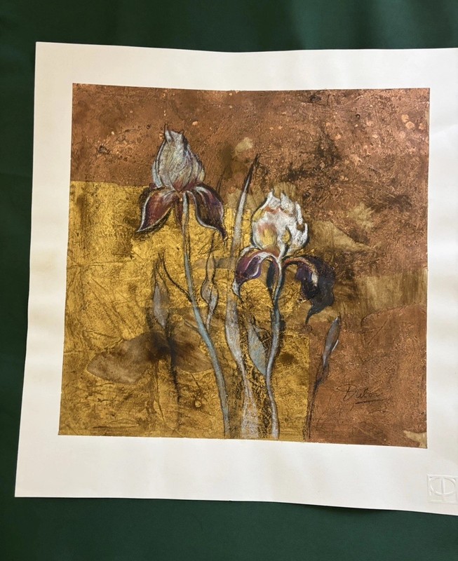 Authentic Mary Dulon Autographed Art Iris Rare Signed