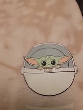 Girls Pink And White Star Wars Grogu Joggers Size Medium 7/8