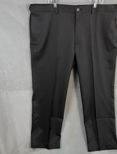 Oak Hill Dress Pants Mens 50x30 Perfect Fit Black Flat Front