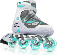 Adjustable Inline Skates for Kids and Adults, Outdoor Beginner Roller Skates wit