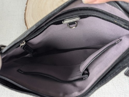 Bailey & Quinn black Leather messenger satchel crossbody shoulder bag - Picture 14 of 18