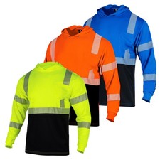 3pcs Safety Reflective High Visibility Long Sleeve Shirts ANSI Class 3 Hi Vis...