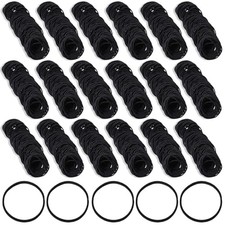 1500 Pcs Thin Hair Elastics Bulk Black Hair Ties 1.77 Inch Small Hair Bands 2