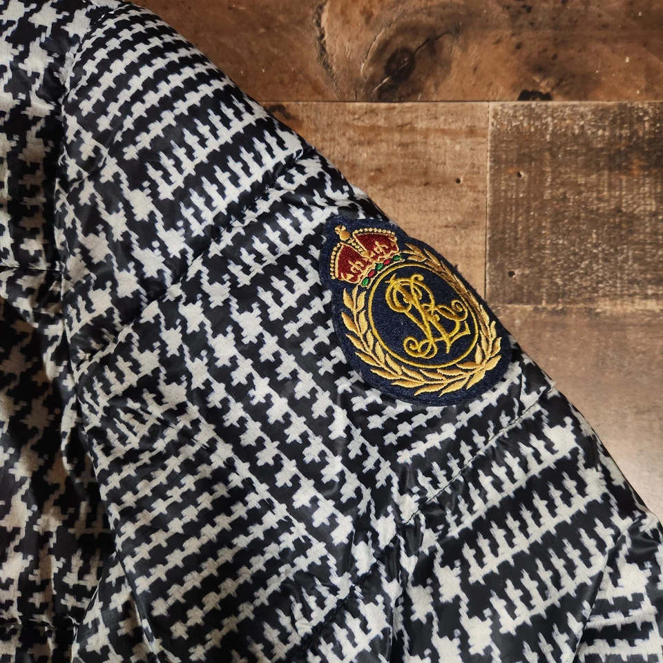 Chaqueta Ralph Lauren Mujer Abrigo Grande Abombado Pata de Gallo Agrandado Cuadros Glen Foto 4 de 4