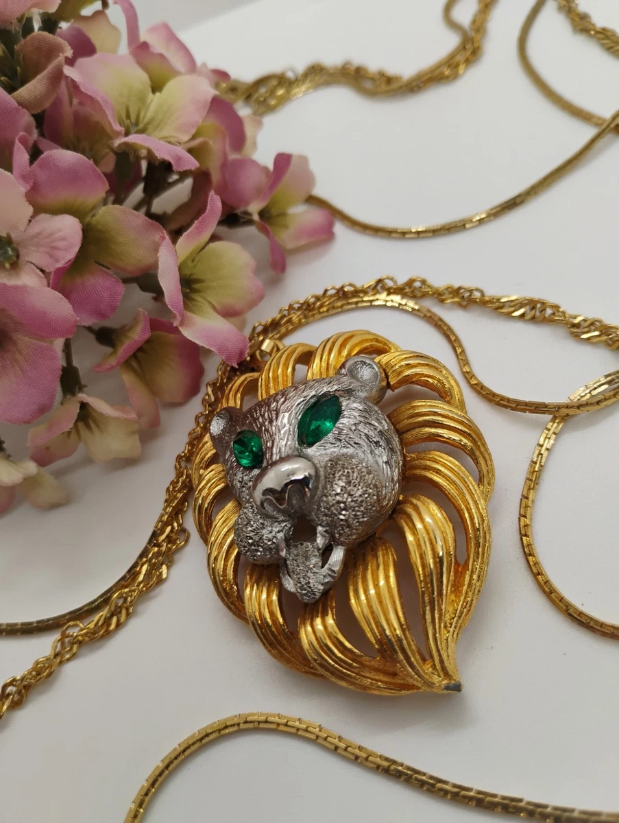 vintage lion necklace products for sale | eBay