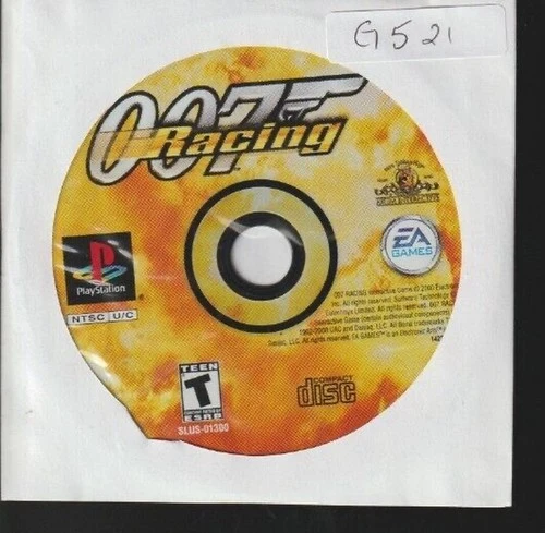 007 Racing Sony PlayStation 1 Used Video Game Disc Only Sleeved