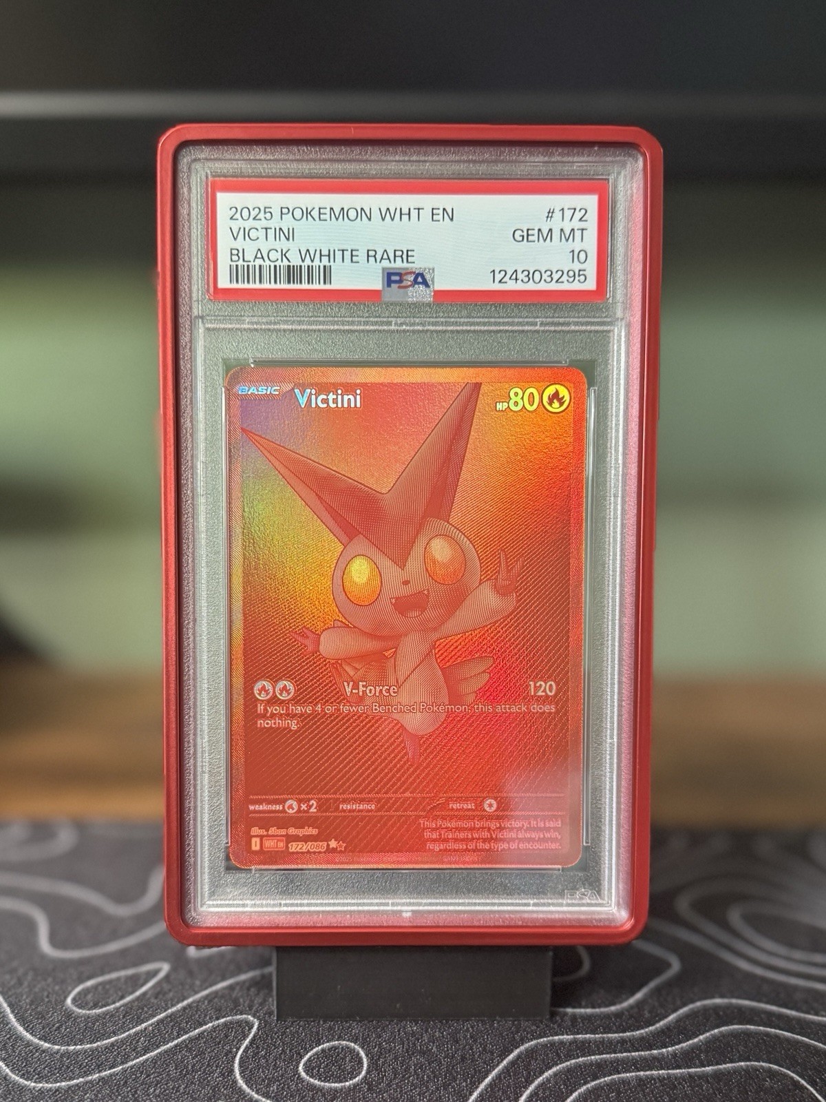 PSA 10 Victini BWR 172/086 Black White Rare - White Flare English Pokemon - USA