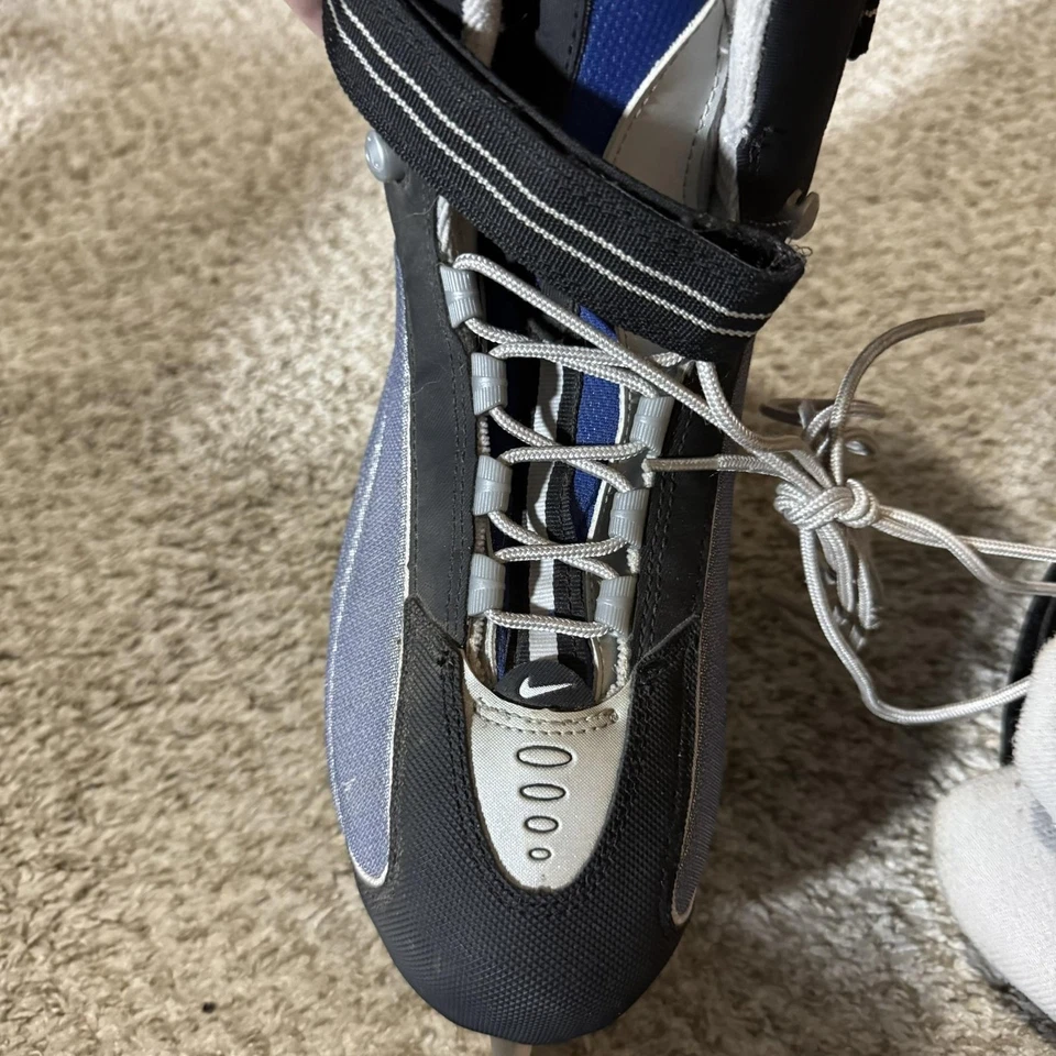 Nike Patines de Hockey sobre Hielo Mujer 11 Gris Negro Plata Azul Correa de Encaje EU 43 CM 28 Foto 3 de 4