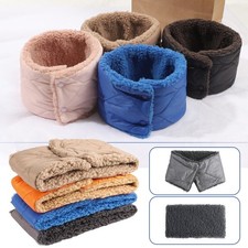 Women Men Winter Soft Warm Down Collar Scarf Fleece Button Outdoor Neck Warmer