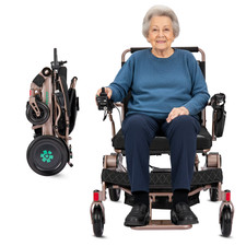Mammoth 22" Portable Ergonomic Adult Bariatric Transport Electric Wheelchair