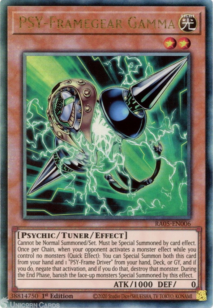 RA05-EN006 PSY-Framegear Gamma : Ultimate Rare 1st Edition Mint YuGiOh Card