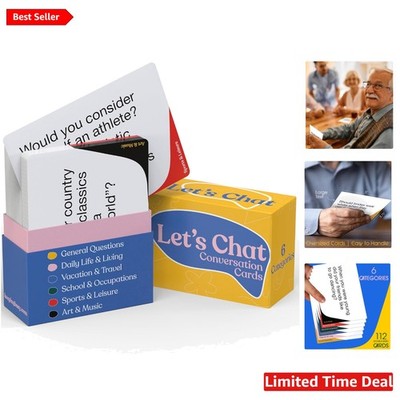 Engaging Let's Chat Dementia Conversation Cards - 112 Stimulating Prompts