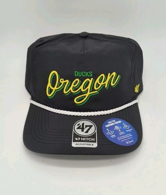 Oregon Ducks NCAA '47 Brand Hitch Rope Brrr Adjustable Snapback Hat Black Script