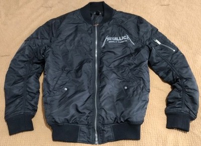 Metallica Men's Jacket H&M Divided 2010 World Magnetic Tour Bomber Black Size S