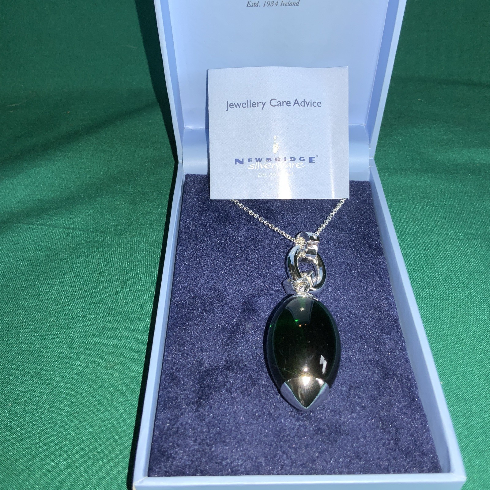 Statement Newbridge Silverware SP Blue Glass Long… - image 7