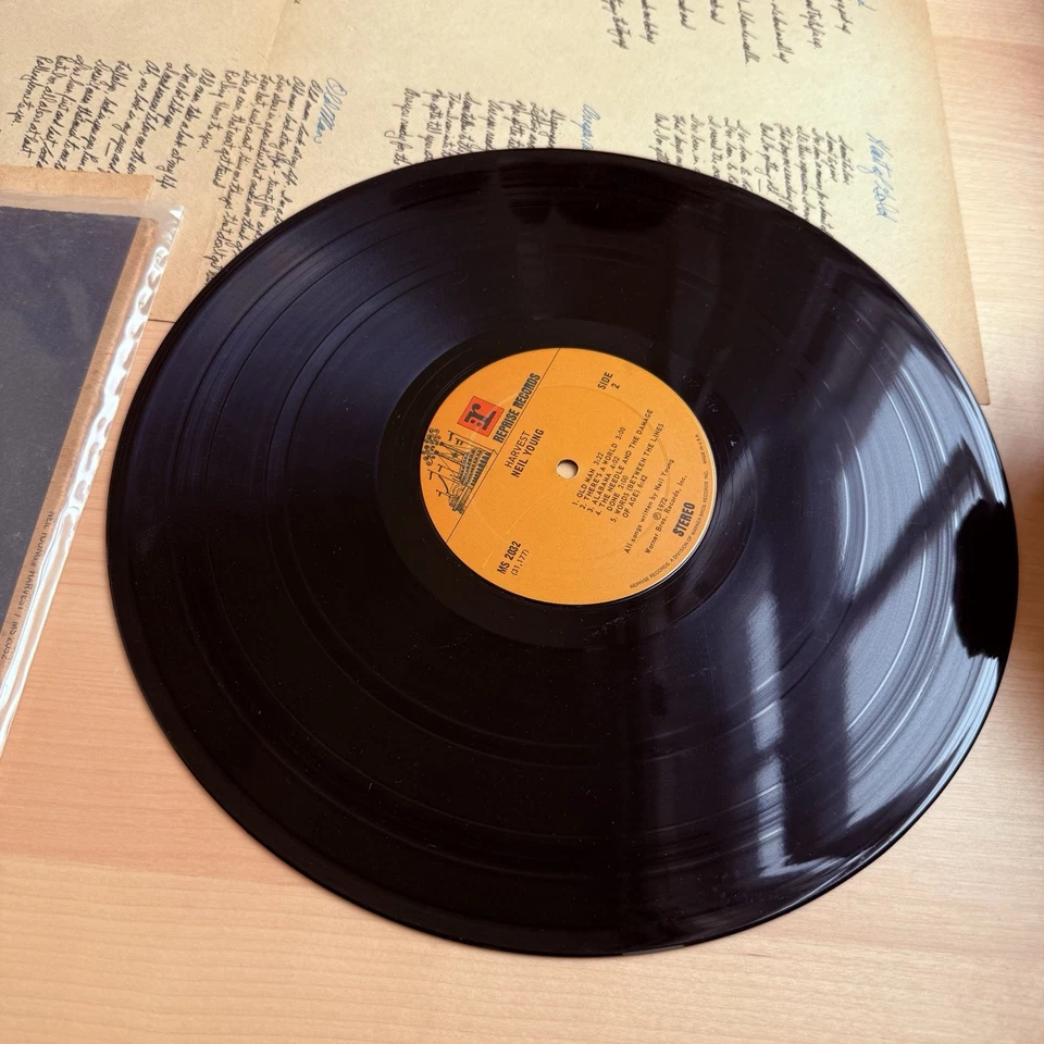 Neil Young Harvest Vinyl Original 1972 Vintage LP Reprise +Lyric Book +Sleeve! - Image 4 of 4