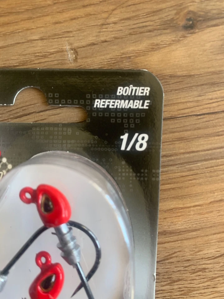 2 paquetes Berkley Fusion 19 cabezas de plantilla rojas Swimbait gancho de 1/8 oz 3/0 envío gratuito Foto 3 de 4