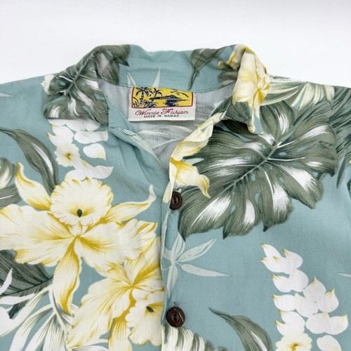 Vintage Winnie Fashion Made in U.S.A. Hawaiian Camp Shirt Floral Toddler Size 4 - Picture 2 of 13