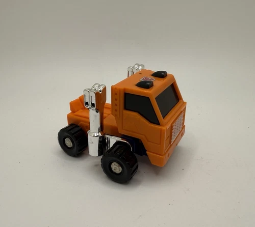 Vintage G1 Transformers Huffer Minibot Orange Semi Truck Good