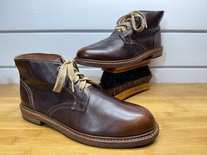 Allen Edmonds Odenwald  Boots Mens 11 D Black Leather Cap Toe Made In USA 9109 ALLEN EDMONDS ODENWALD BROWN LEATHER CHUKKA BOOTS Size 11.5  main image 2
