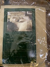 Ralph Lauren 52nd Street Euro Sham 26" Herringbone Tan Natural Linen Cotton New
