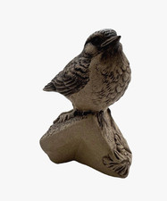 POOLE POTTERY STONEWARE BARBARA LINLEY ADAMS BIRD SCULPTURE - ROBIN ON LBC BRICK