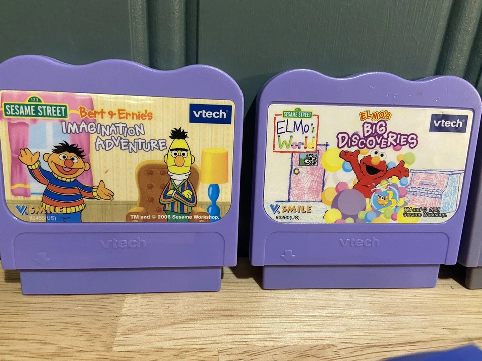 Vtech Vsmile Game Lot Leapfrog Leapster Games Bert Ernie Sesame Street Sonic - Image 4 of 4