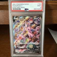 2021 POKEMON SWORD & SHIELD EVOLVING SKIES #180 FULL ART/ESPEON V PSA 9 on eBay