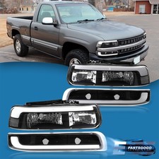 For 99-02 Chevy Silverado 00-06 Suburban Led Drl Black Headlights Bumper Lamps For 99-02 Chevy Silverado 00-06 Suburban Led Drl Black Headlights Bumper Lamps