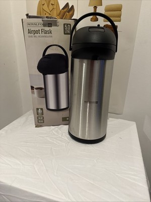 THERMOS STYLE PUMPFLASCHE HEISSWASSERSPENDER 1,9 L SILBER UNBENUTZT