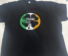 Vintage Flogging Molly Black T-shirt Size XLarge Irish Punk Rock Band Music