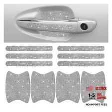 Bling Car Door Handle Protector, Bling Auto Doors Handles Sticker Anti White