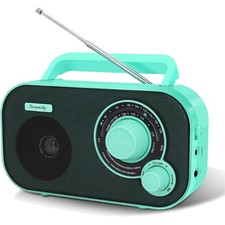 Versatile Battery  Plug-In Portable Radio - AM/FM for Clear Sound and Easy Use