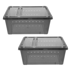 2pcs Spider Terrarium Breeding Box Small Reptile Hatching Container Plastic